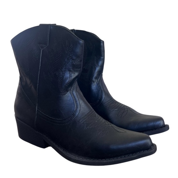 SO Black COWBOY Heeled Boots - Picture 3 of 7